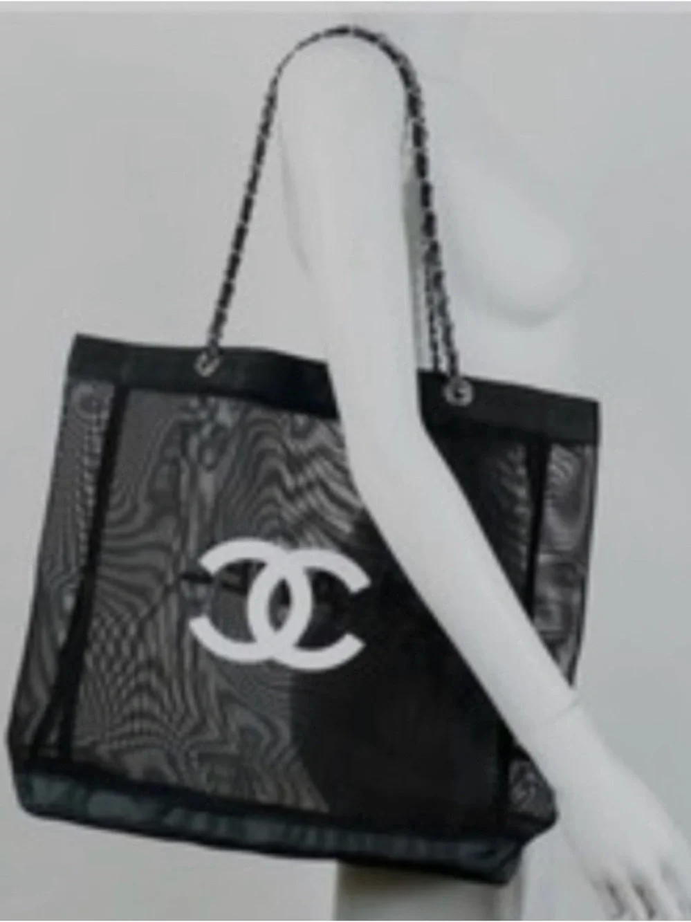 Chanel Mesh tote Bag included Makeup Pouch